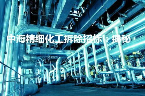 中海精细化工拆除招标：揭秘废墟中的宝藏，谁将获得巨额回报？