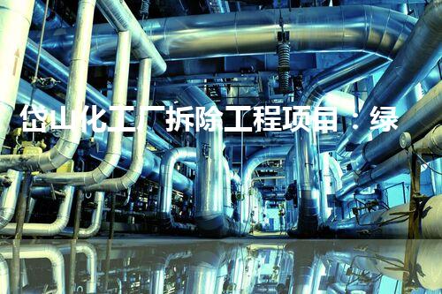 岱山化工厂拆除工程项目：绿色转型，安全典范，打造环保新标杆