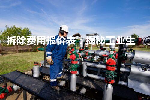 拆除费用报价表：揭秘工业生产设备拆除的隐形成本！