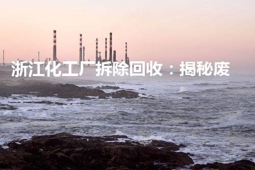 浙江化工厂拆除回收：揭秘废弃之谜，隐藏着什么秘密？