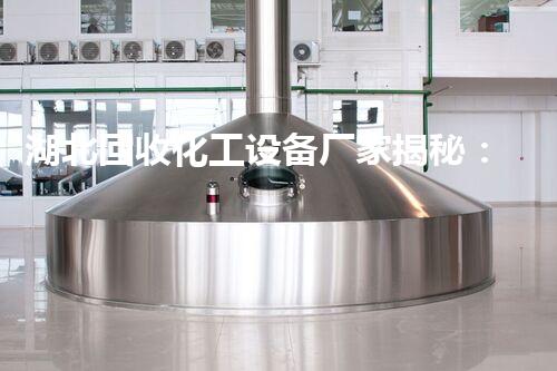 湖北回收化工设备厂家揭秘：你不知道的行业内幕和环保新方案？