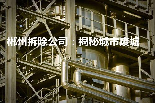 郴州拆除公司：揭秘城市废墟的幕后黑手！