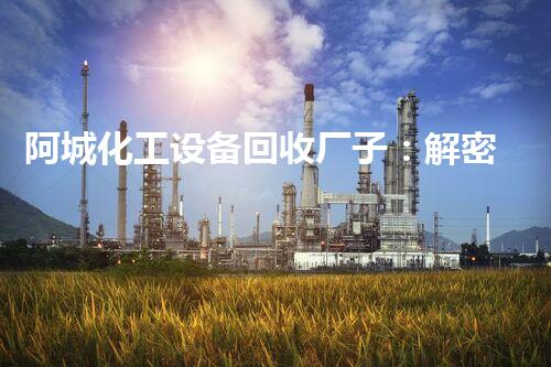 阿城化工设备回收厂子：解密废弃物的秘密世界！